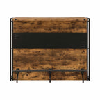Renaldi 3-shelf Home Bar Wine Cabinet Rustic Nutmeg