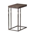 Pedro Expandable C-Shaped Sofa Side Table Weathered Grey