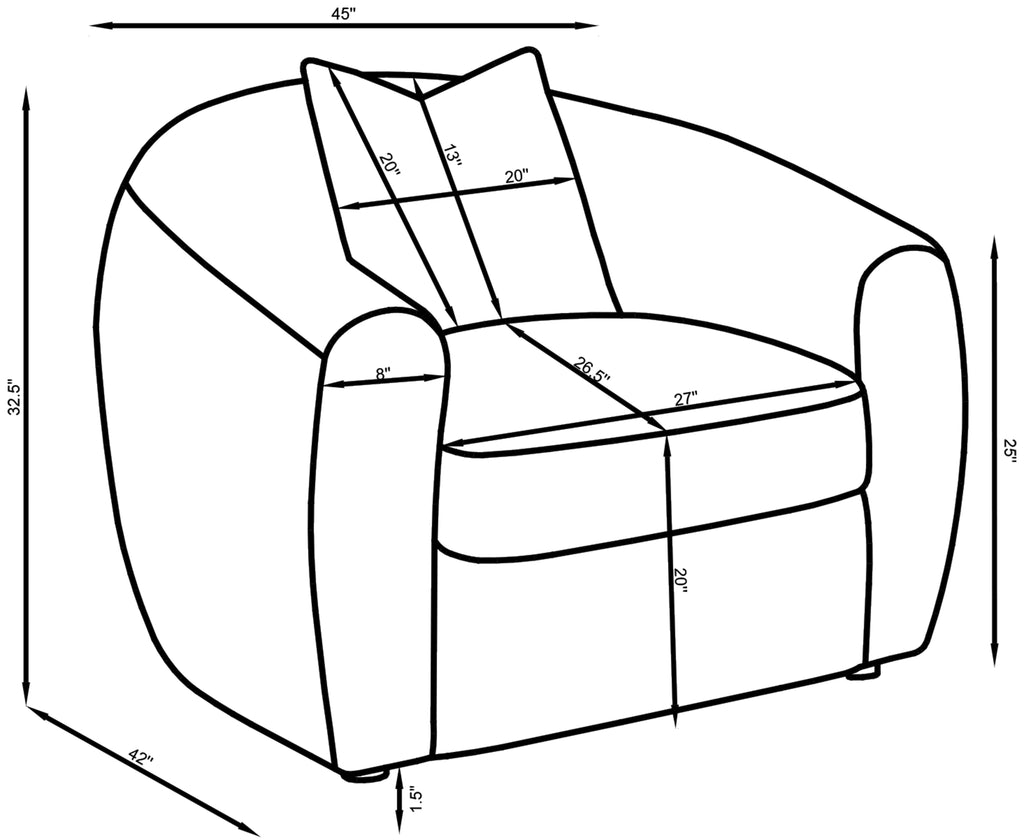 Isabella Fabric Upholstered Accent Chair Sand