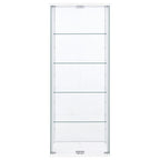Delphinium 4-Shelf Clear Glass Curio Display Cabinet White