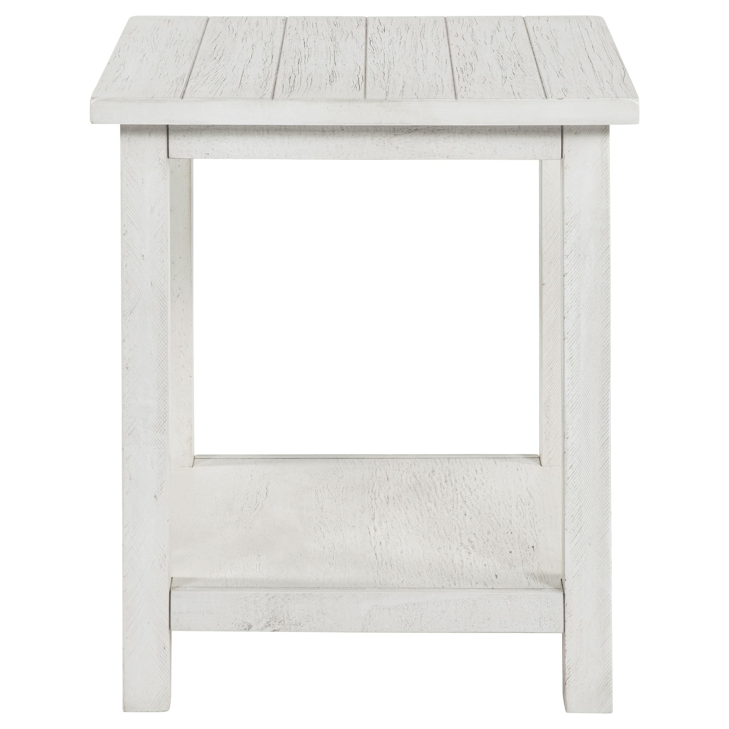 Payne Wood Coffee Table with Shelf Distressed Brown