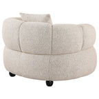 Whitney Contemporary Channel Tufted Woven Fabric Upholstered Accent Chair