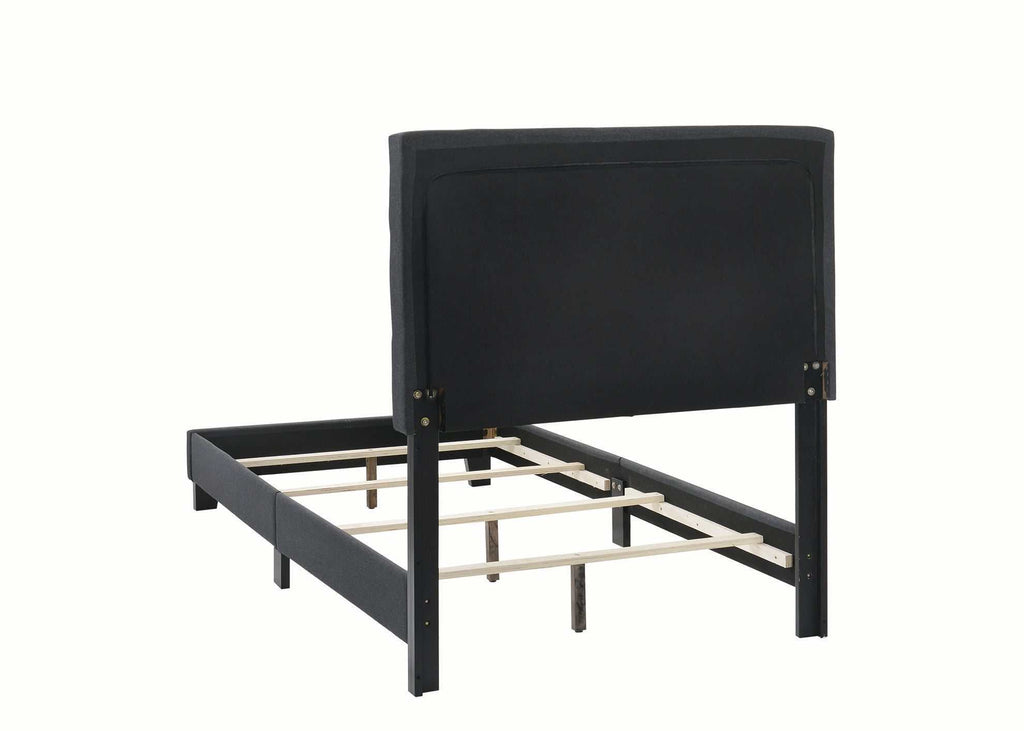 Mapes Upholstered Full Panel Bed Charcoal