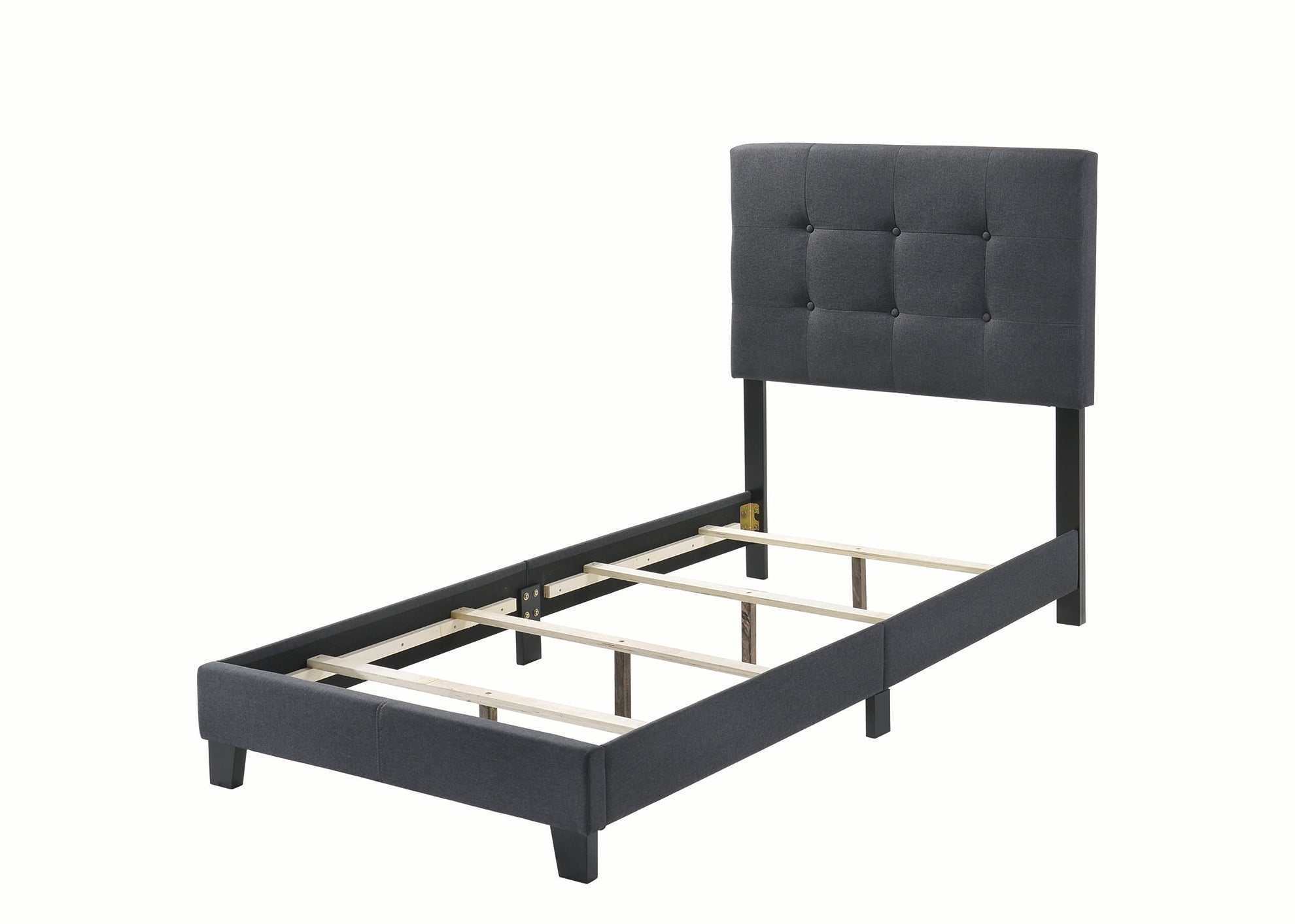 Mapes Upholstered Full Panel Bed Charcoal