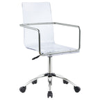 Amaturo Clear & Chrome Office Chair w/ Casters