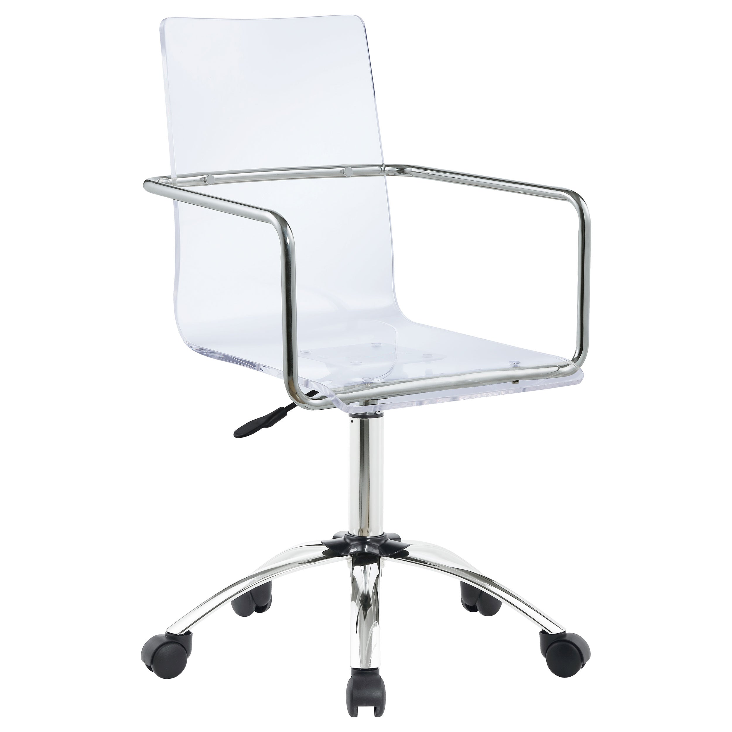 Amaturo Clear & Chrome Office Chair w/ Casters