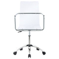 Amaturo Clear & Chrome Office Chair w/ Casters
