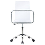 Amaturo Clear & Chrome Office Chair w/ Casters