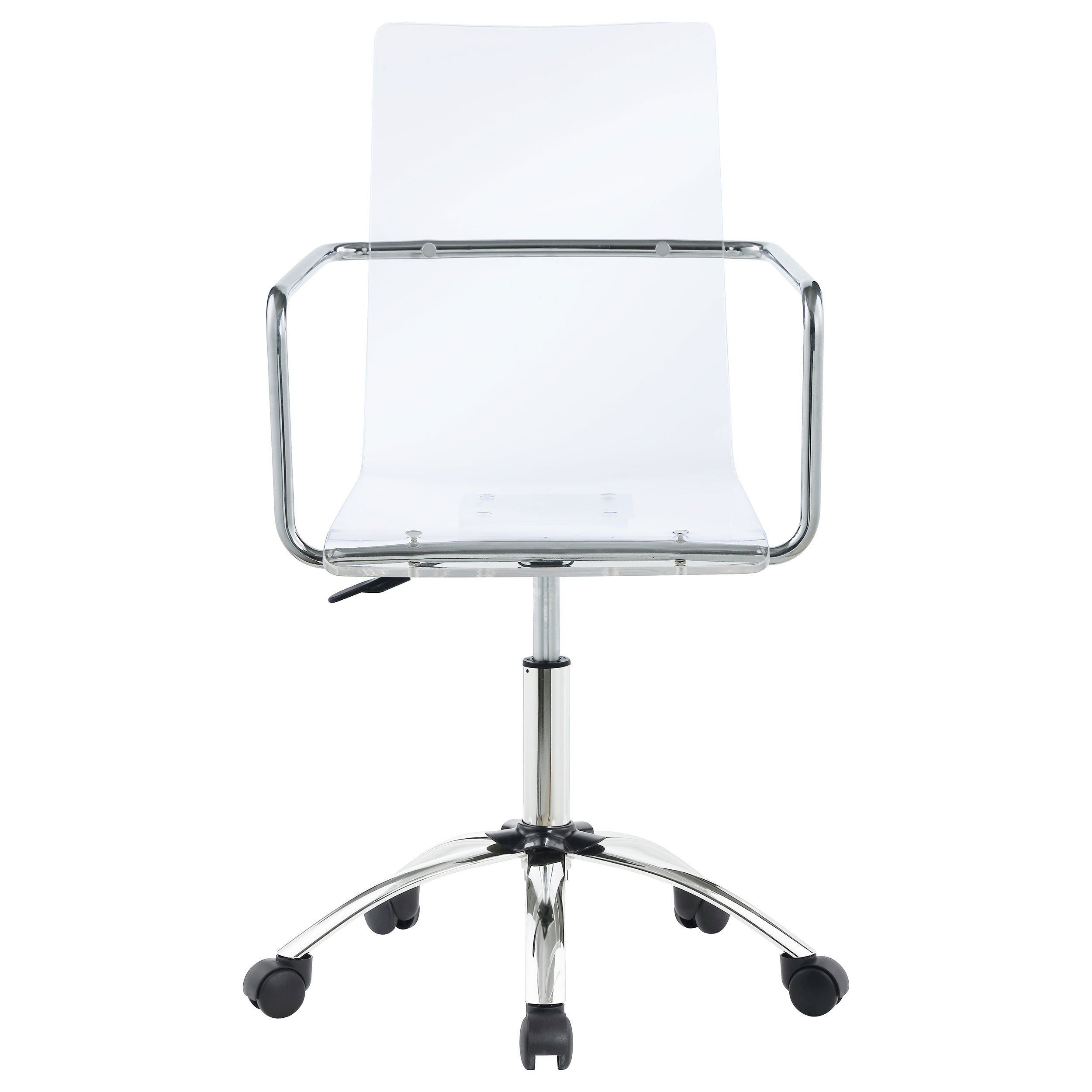 Amaturo Clear & Chrome Office Chair w/ Casters