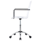 Amaturo Clear & Chrome Office Chair w/ Casters