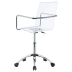 Amaturo Clear & Chrome Office Chair w/ Casters