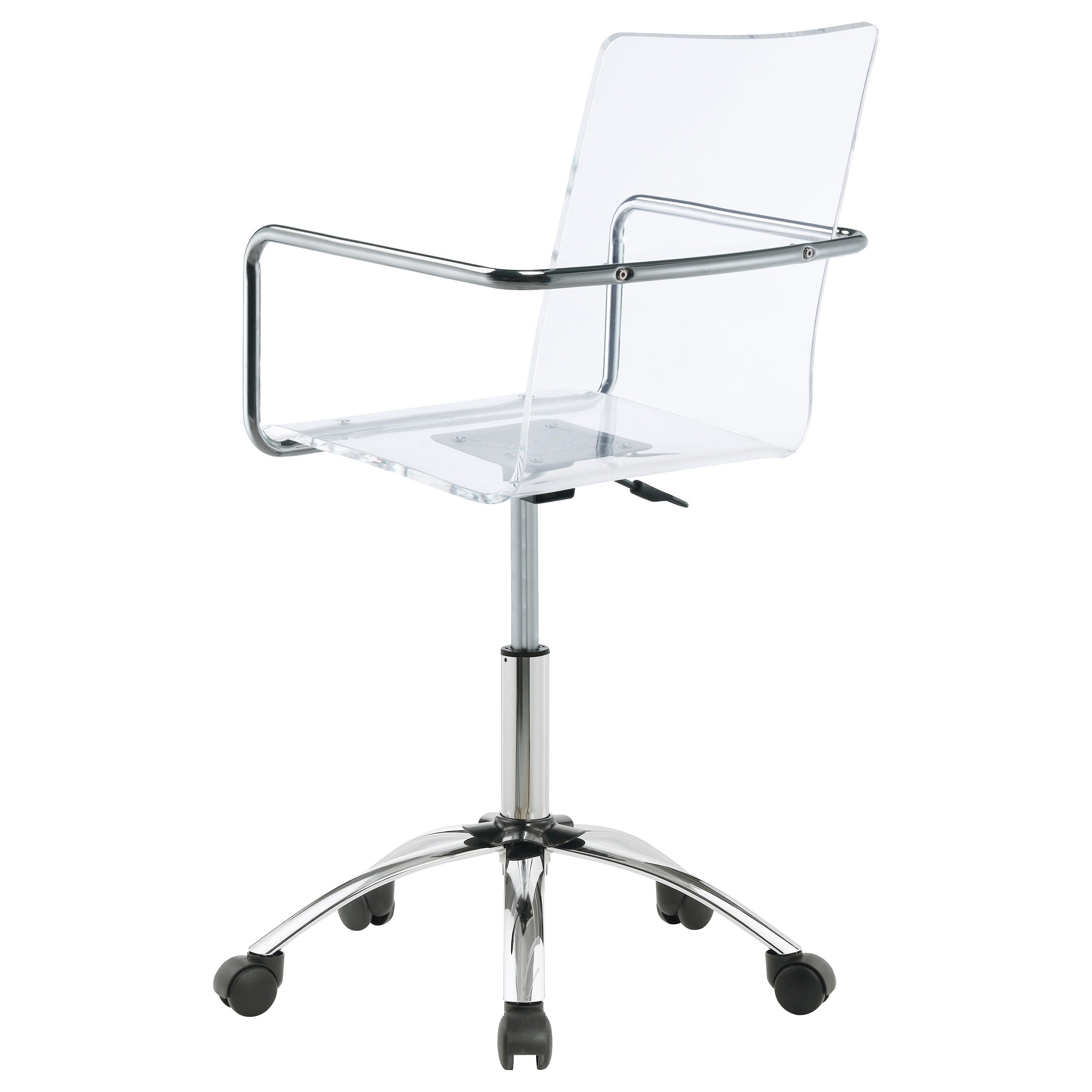 Amaturo Clear & Chrome Office Chair w/ Casters
