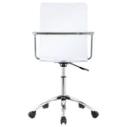 Amaturo Clear & Chrome Office Chair w/ Casters