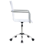 Amaturo Clear & Chrome Office Chair w/ Casters