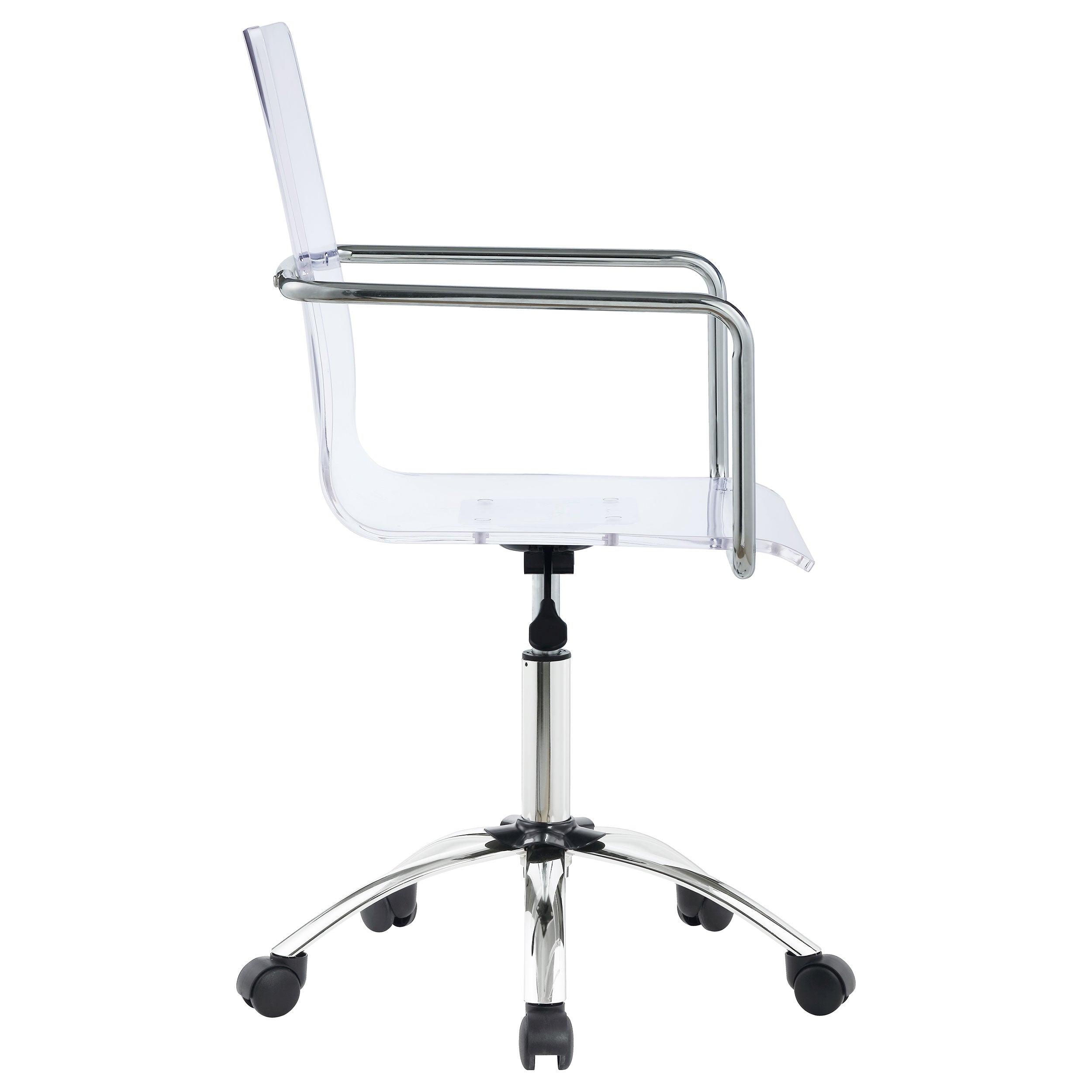 Amaturo Clear & Chrome Office Chair w/ Casters