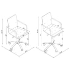 Amaturo Clear & Chrome Office Chair w/ Casters