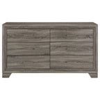 Wright 4-piece Eastern King Bedroom Set Brown Oak