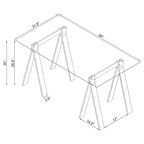 Amaturo Clear Acrylic Writing Desk