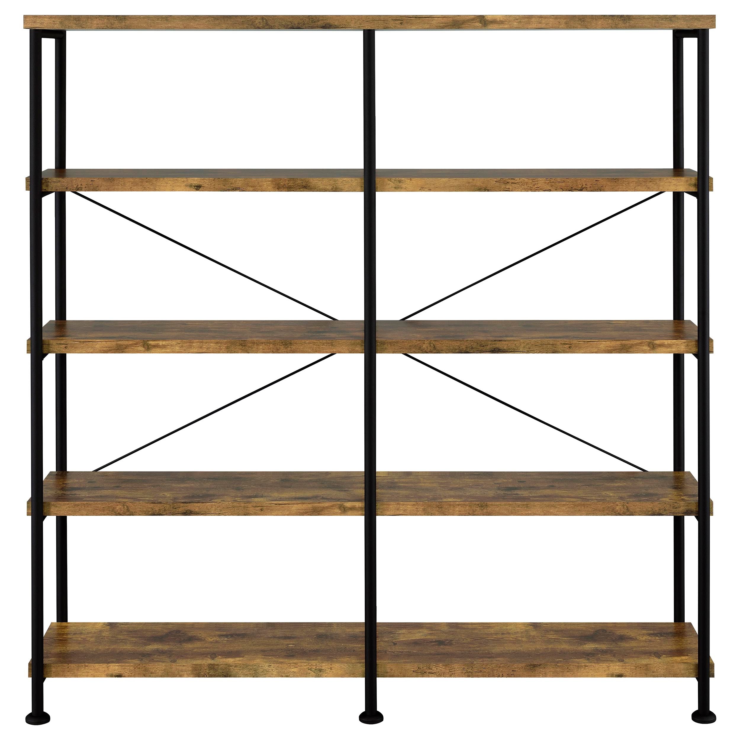 Analiese Antique Nutmeg DoubleWide Bookcase