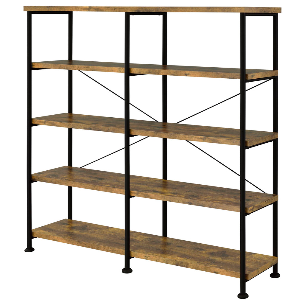 Analiese Antique Nutmeg DoubleWide Bookcase
