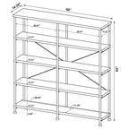 Analiese Antique Nutmeg DoubleWide Bookcase