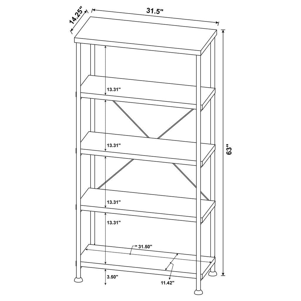 Analiese Grey Driftwood Bookcase