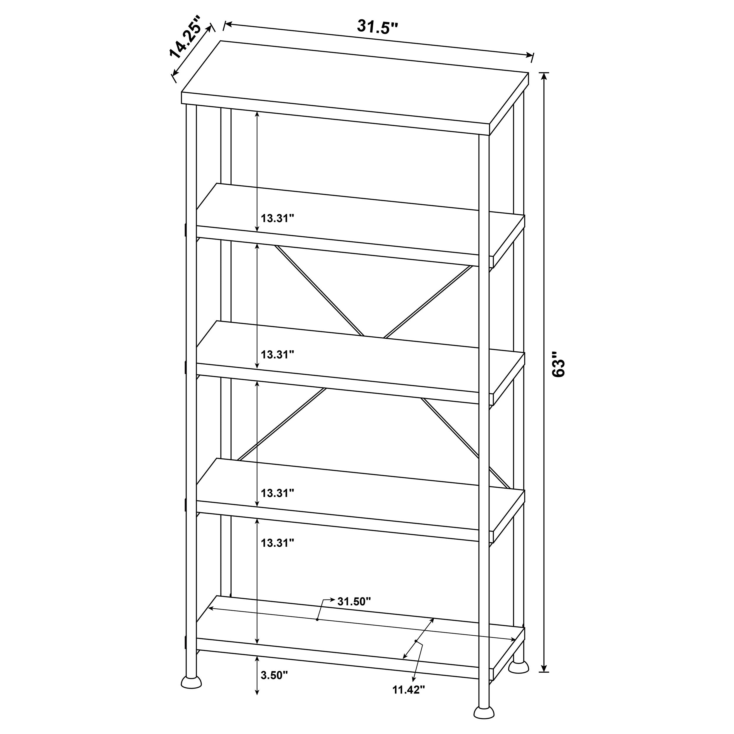 Analiese Grey Driftwood Bookcase