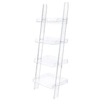 Amaturo 72-inch 4-shelf Acrylic Ladder Bookshelf Clear - 801553