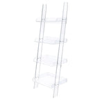 Amaturo Clear Acrylic Ladder Bookcase
