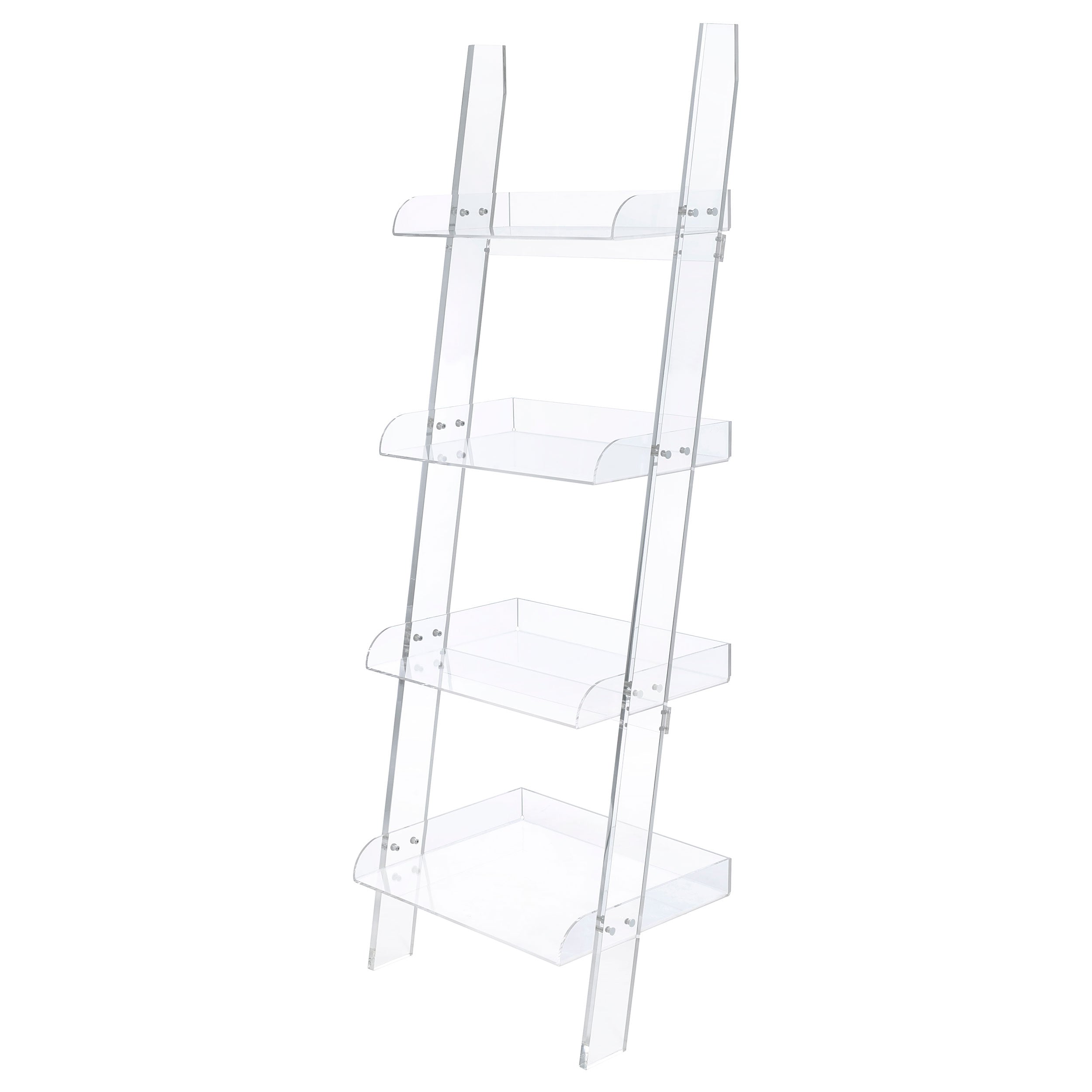 Amaturo Clear Acrylic Ladder Bookcase