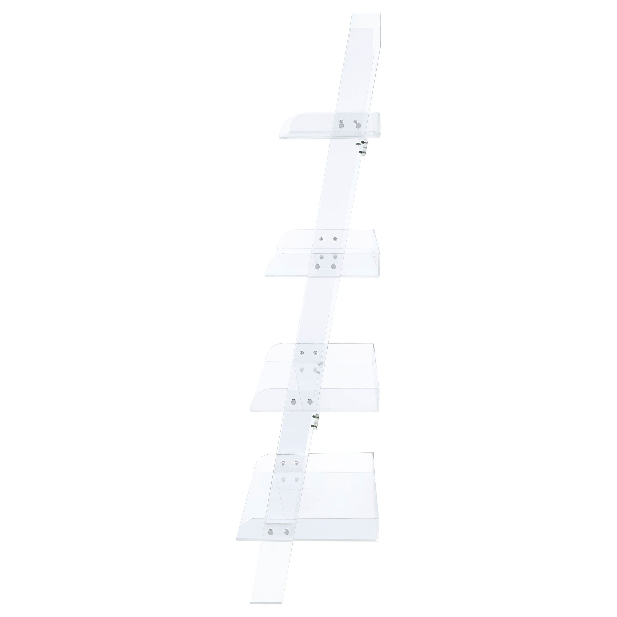 Amaturo Clear Acrylic Ladder Bookcase