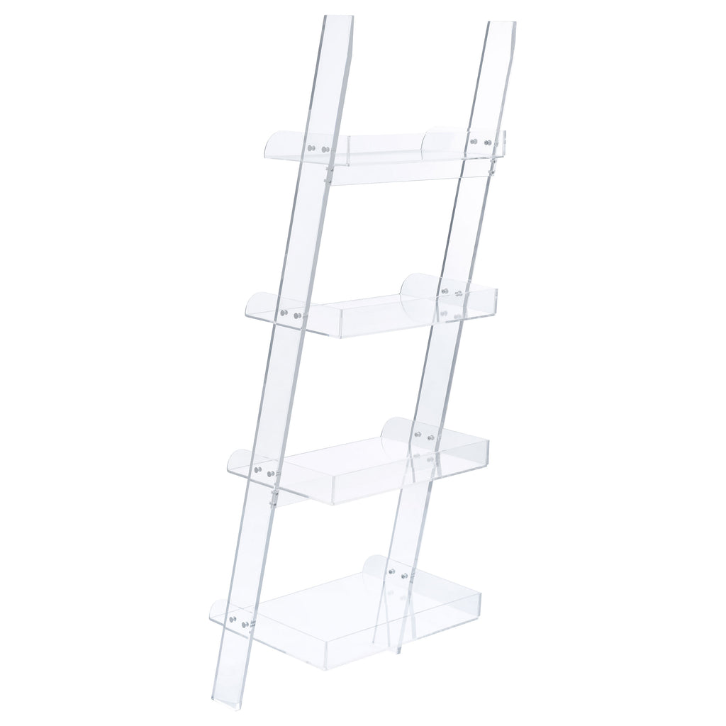 Amaturo Clear Acrylic Ladder Bookcase