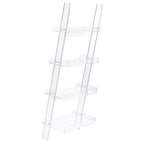 Amaturo Clear Acrylic Ladder Bookcase