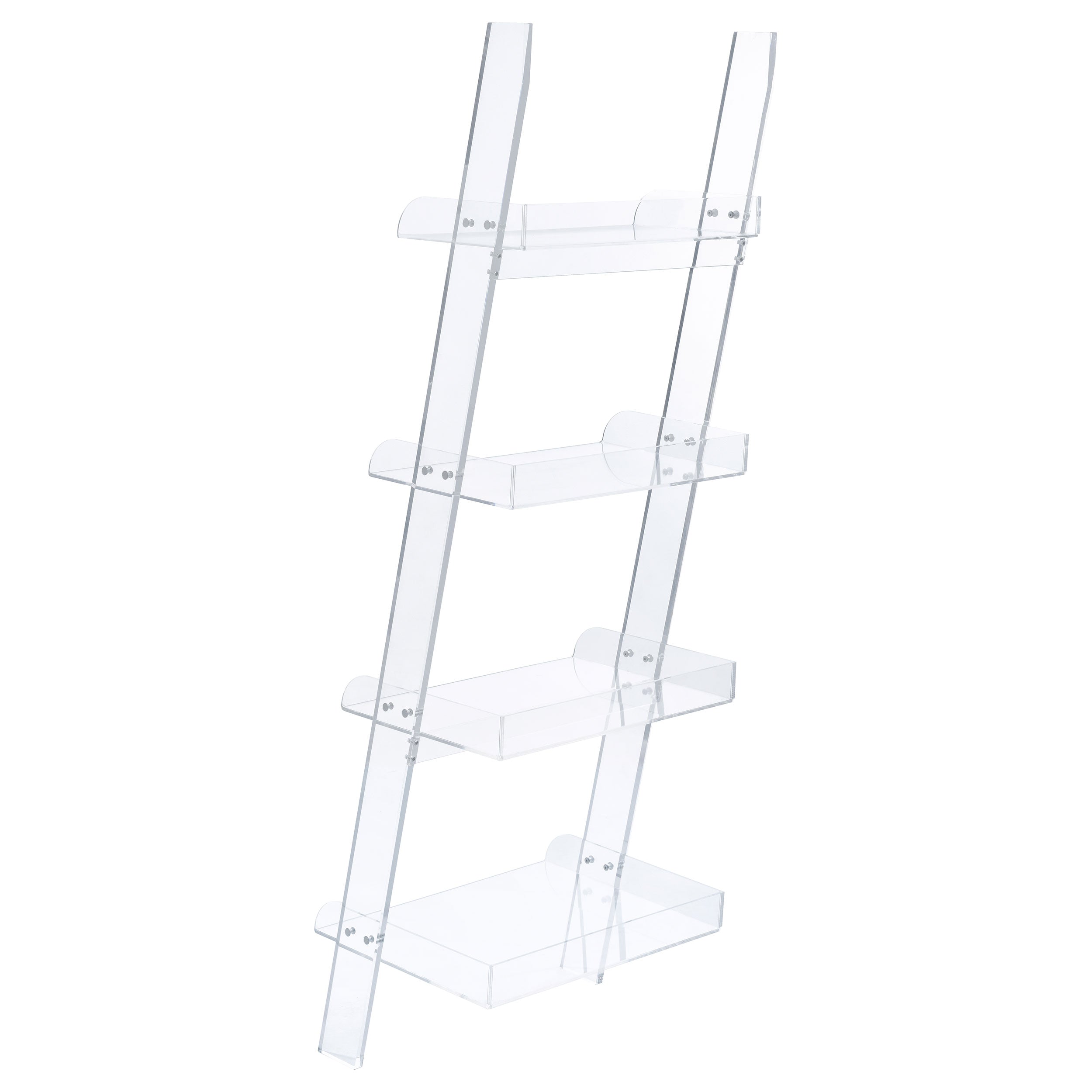Amaturo Clear Acrylic Ladder Bookcase