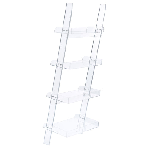 Amaturo Clear Acrylic Ladder Bookcase