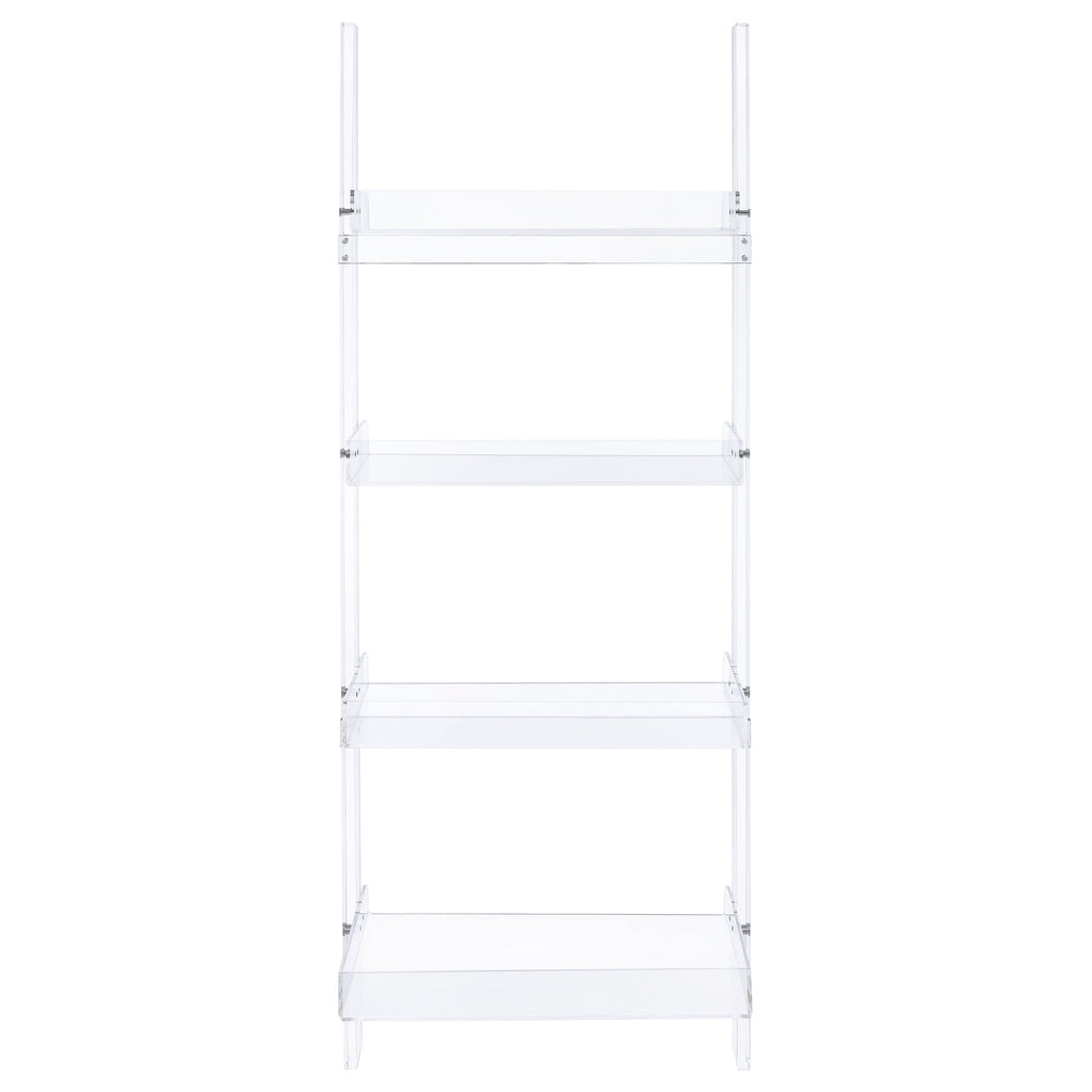 Amaturo Clear Acrylic Ladder Bookcase