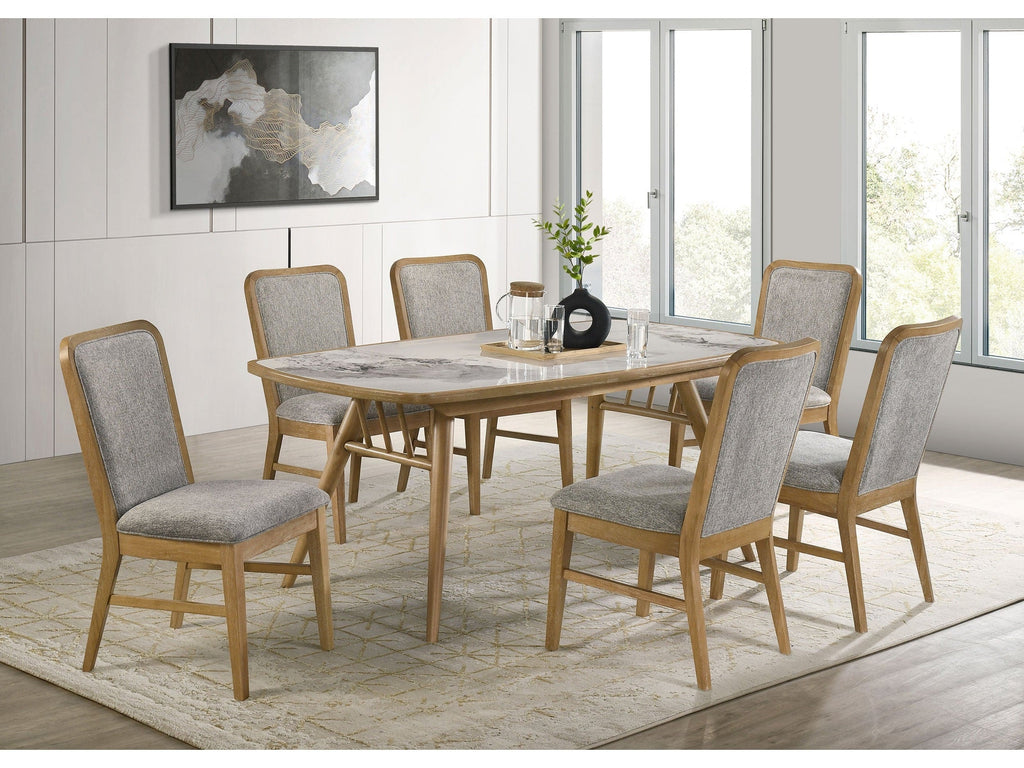 Croyden 7-piece Rectangular Dining Set Weathered Natural