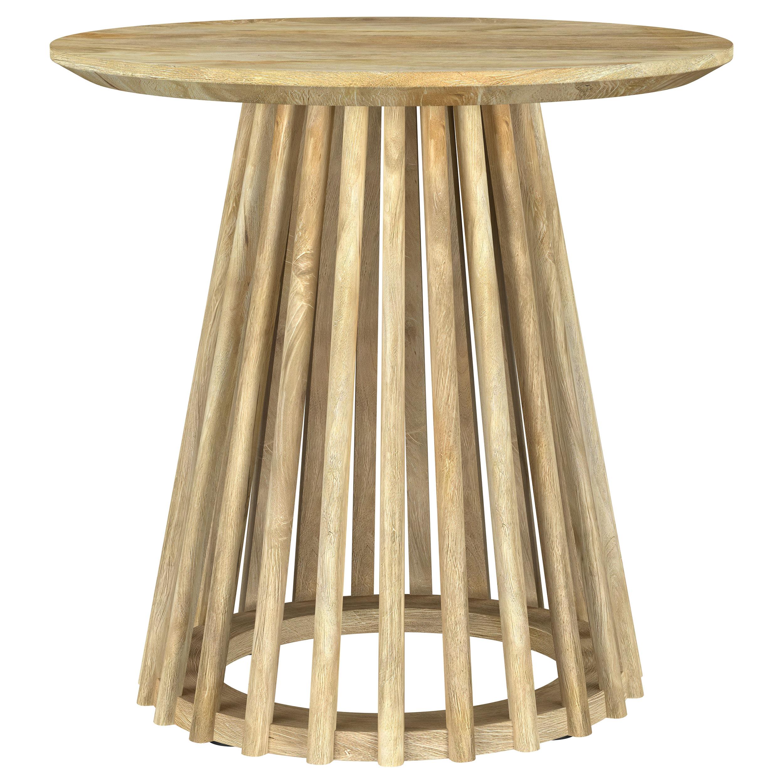 Touhy Round Solid Wood Cocktail Coffee Table Natural Mango