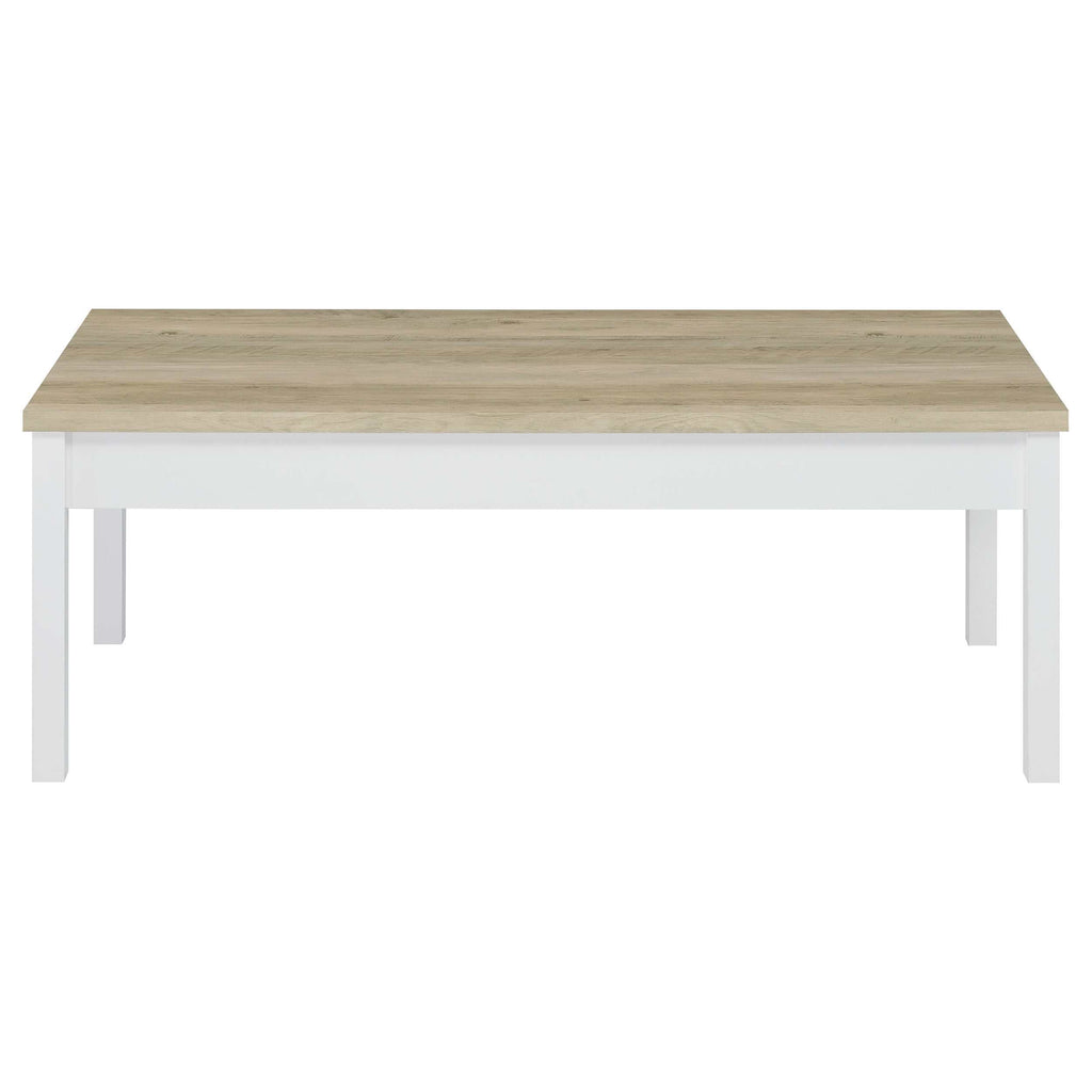 Stacie 3-piece Coffee Table Set Distressed Pine and White