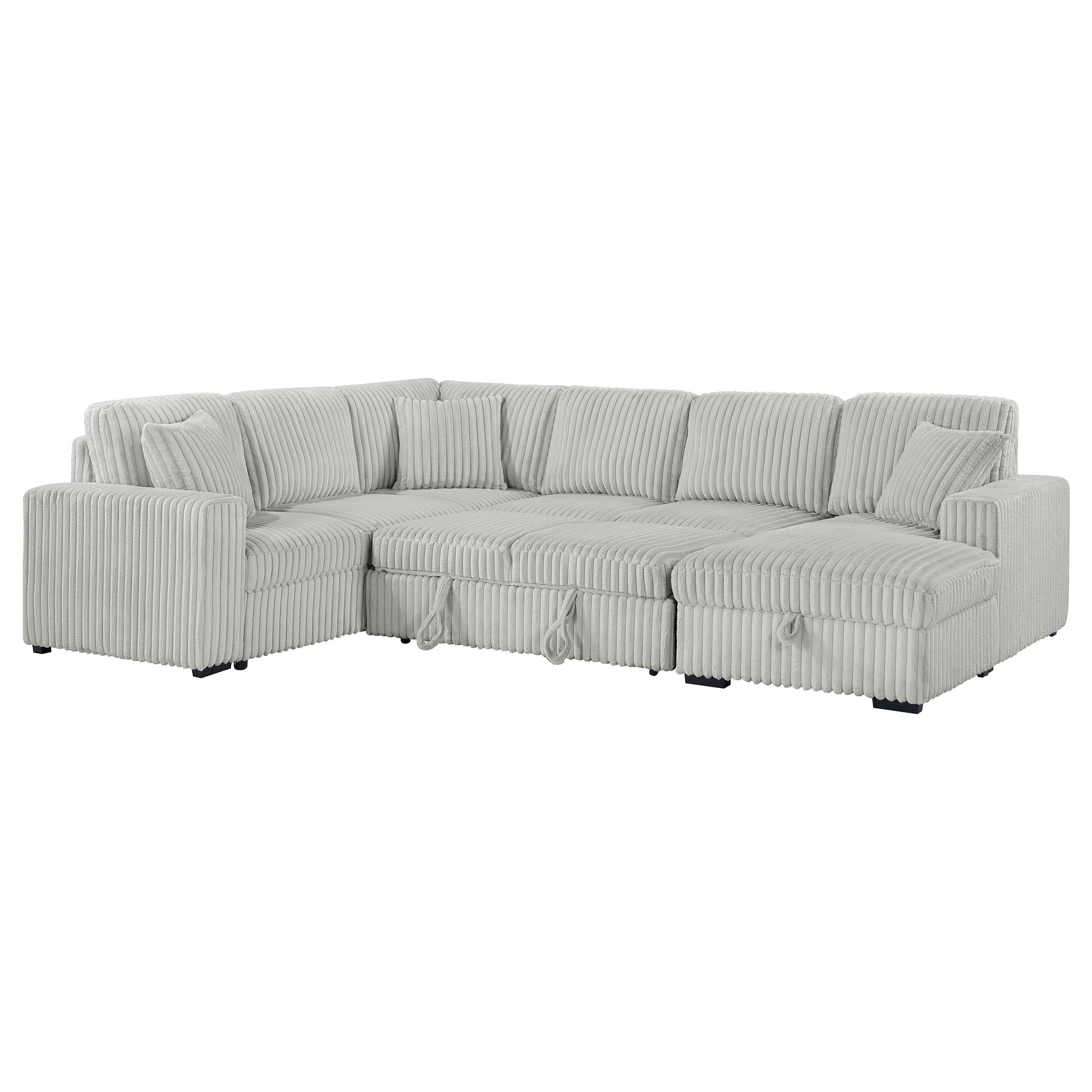 Devonshire Sleeper Sectional Sofa Storage Chaise Camel