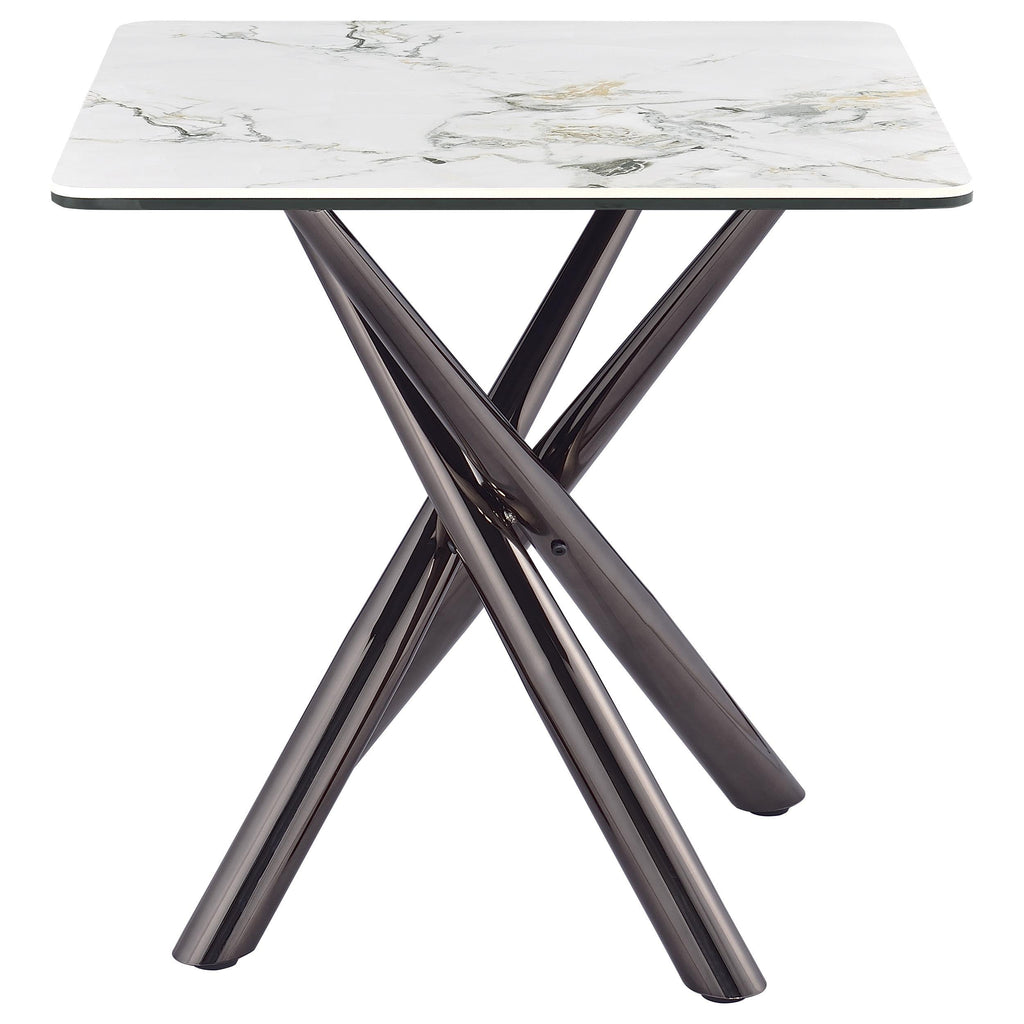 Carvell Square Sintered Stone Top Coffee Table Mirage White