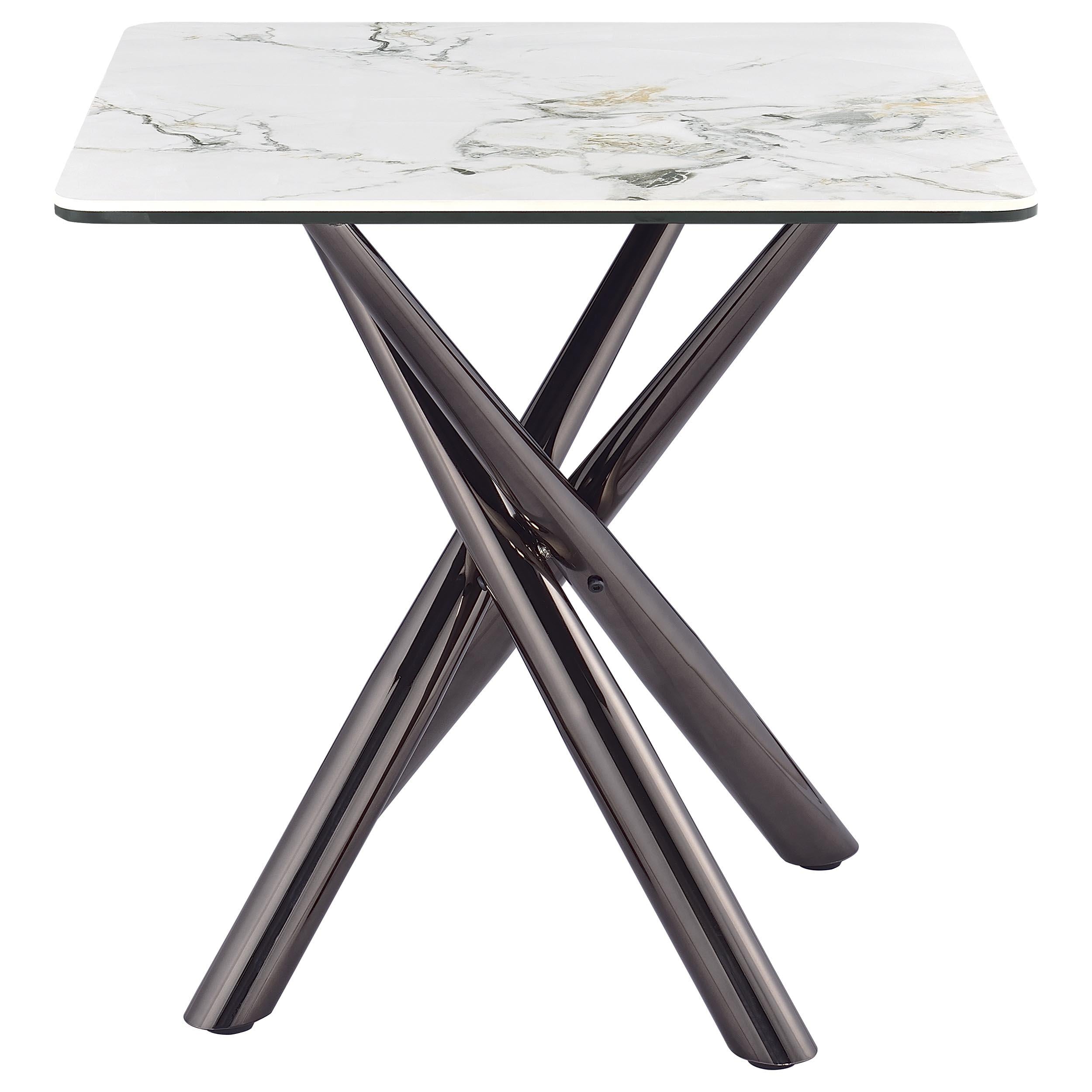 Carvell Square Sintered Stone Top Coffee Table Mirage White