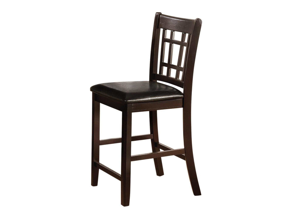 Lavon Wood Counter Height Dining Chair Black and Espresso (Set of 2)