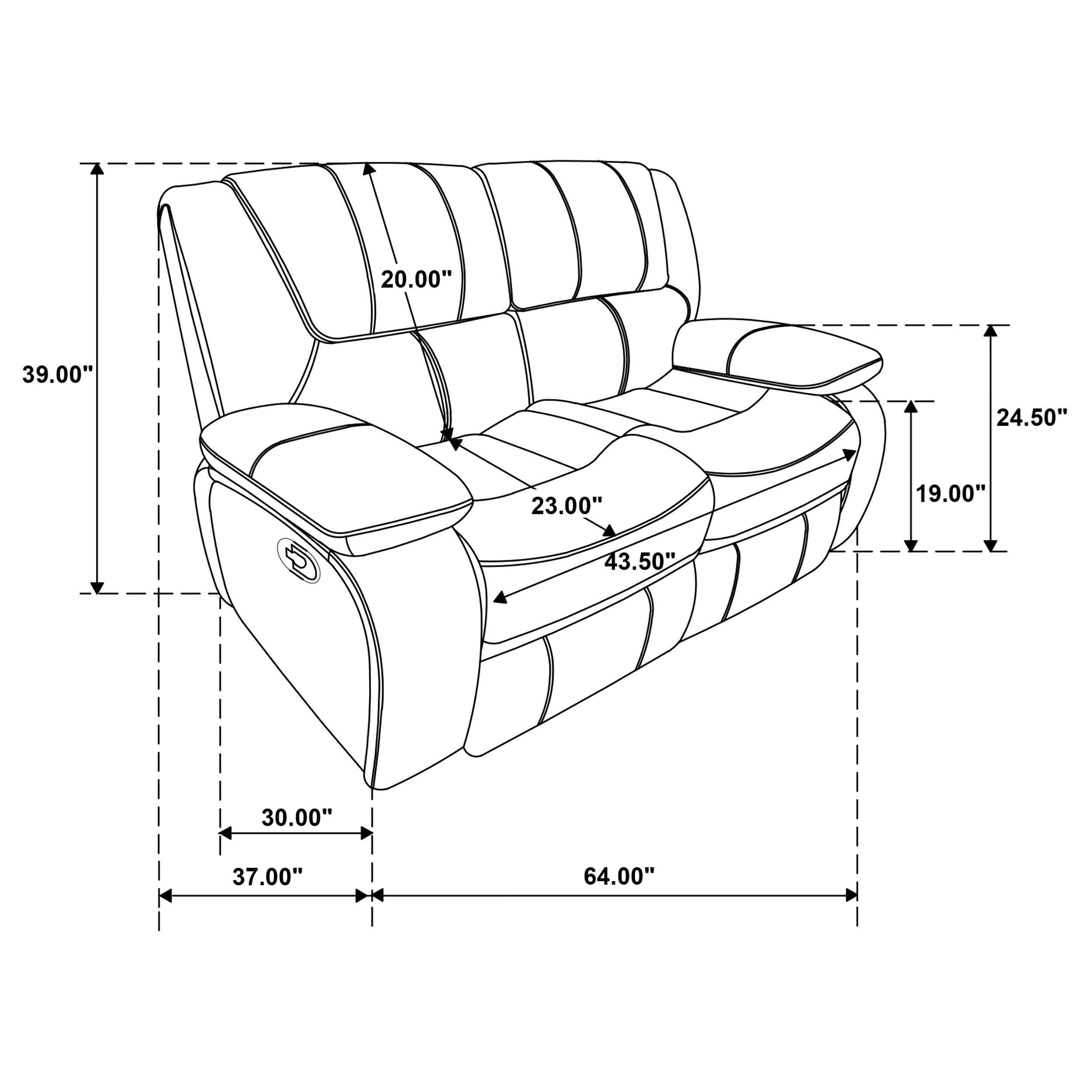 Camila Upholstered Motion Reclining Loveseat Red