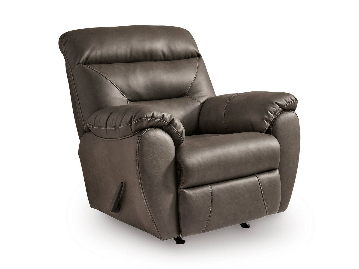 Elksworth Ash Faux-Leather Rocker Recliner