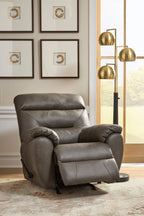 Elksworth Ash Faux-Leather Rocker Recliner