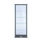 Delphinium 4-Shelf Clear Glass Curio Display Cabinet Black