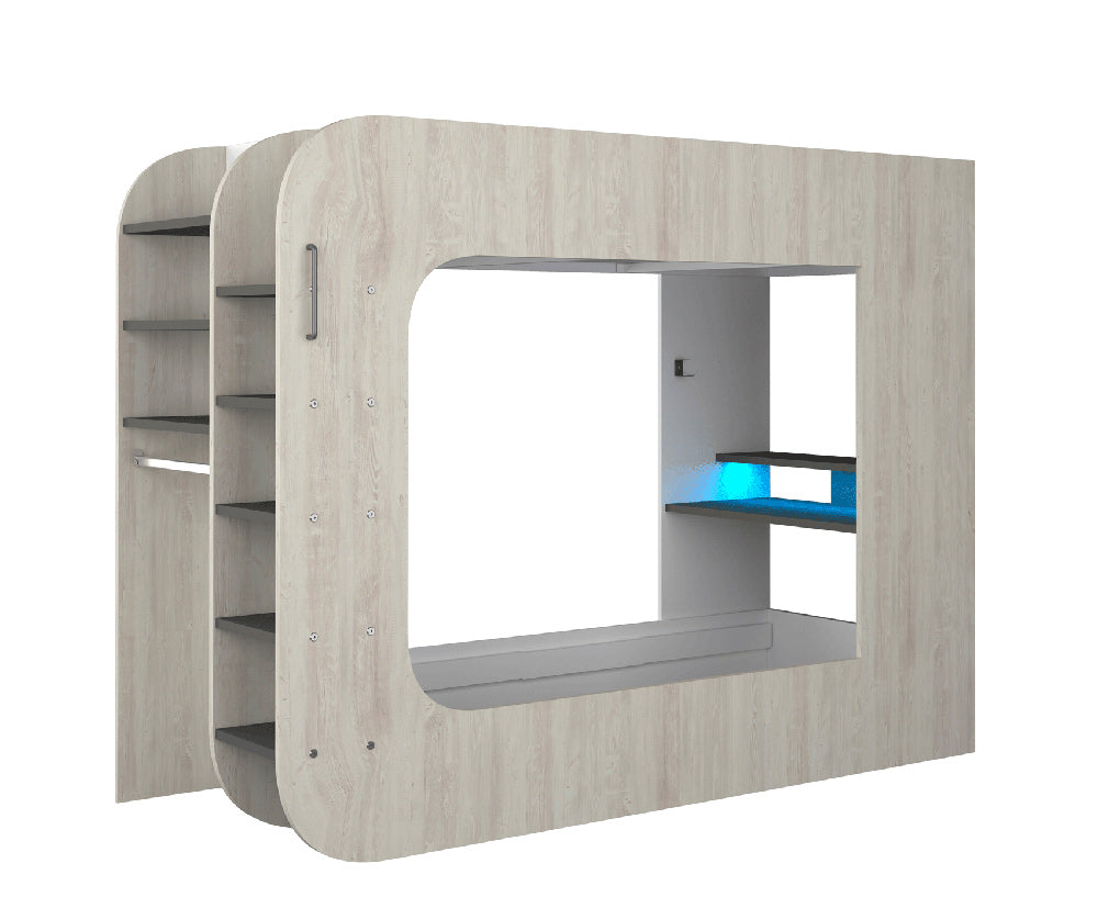 ESF Furniture - Gamer Bed 35.43" x 78.7" in Natural - GAMERBEDNATURAL