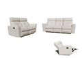 ESF Furniture - 8501 - 3 Piece Recliner Living Room Set in White - 8501-SLC