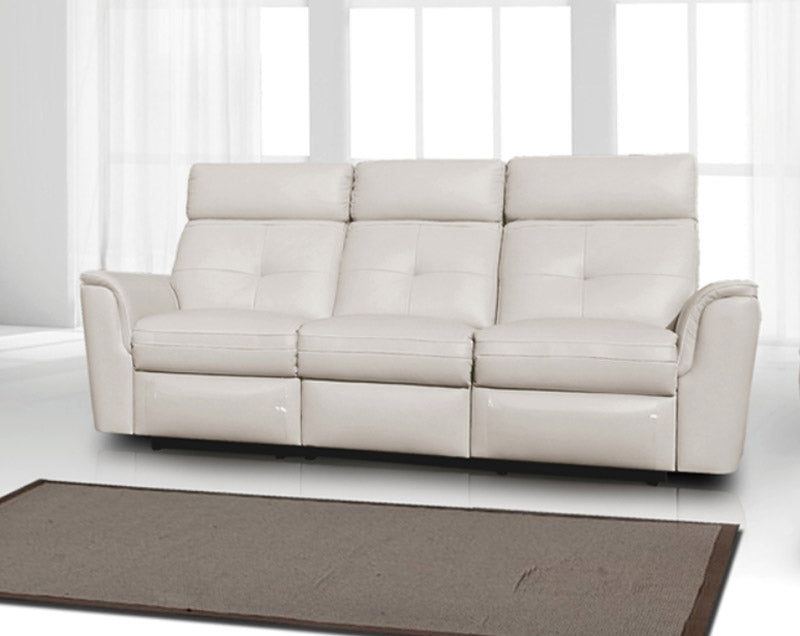 ESF Furniture - 8501 Sofa w-2 Recliners in White - 8501-S